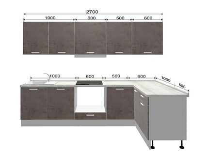 Кухня Трапеза Классика угловая 2700х1500 (I категория) - Боровичи мебель